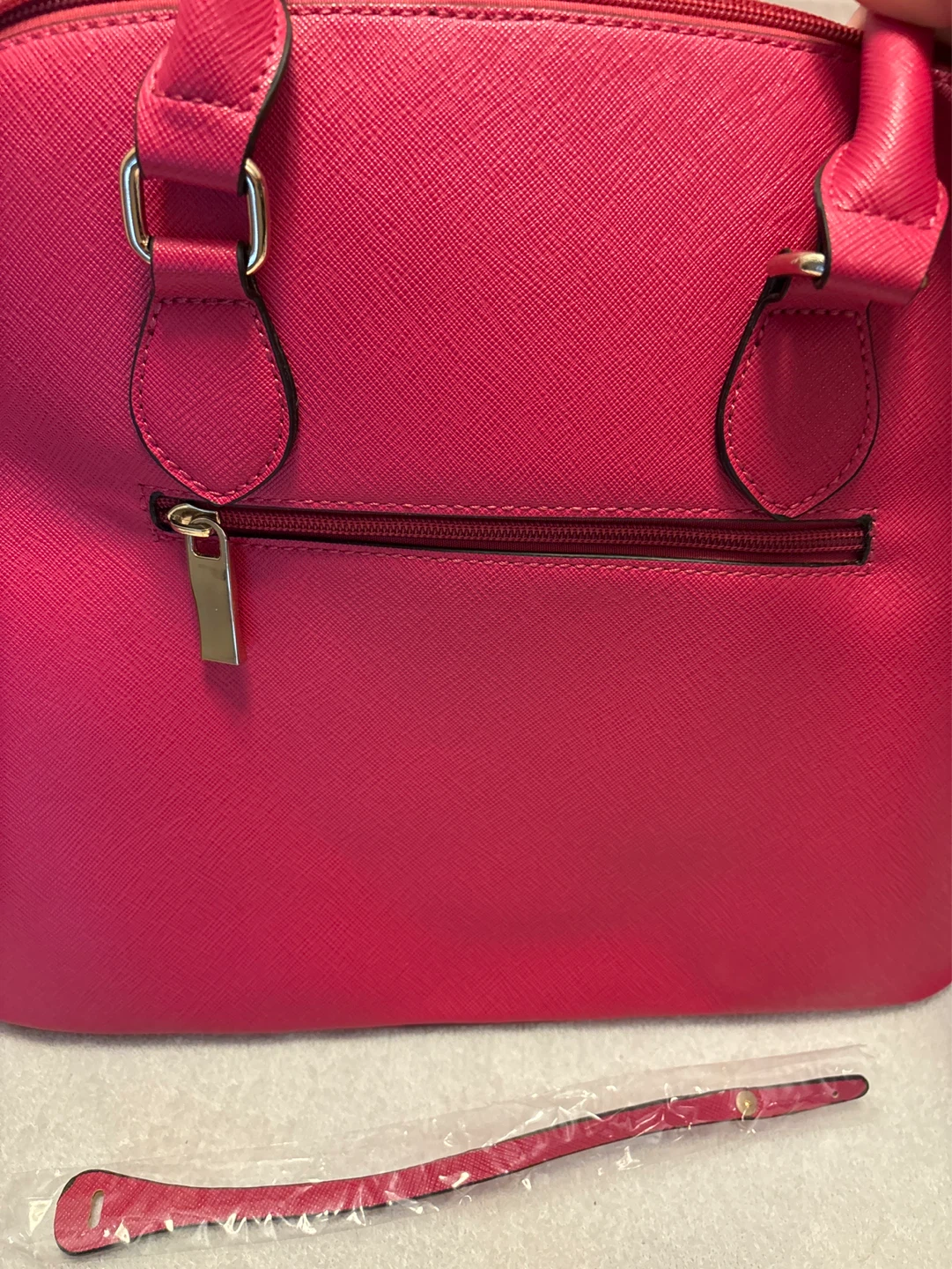Women's Pink Dome Satchel Handbag with Tassel - photo 3