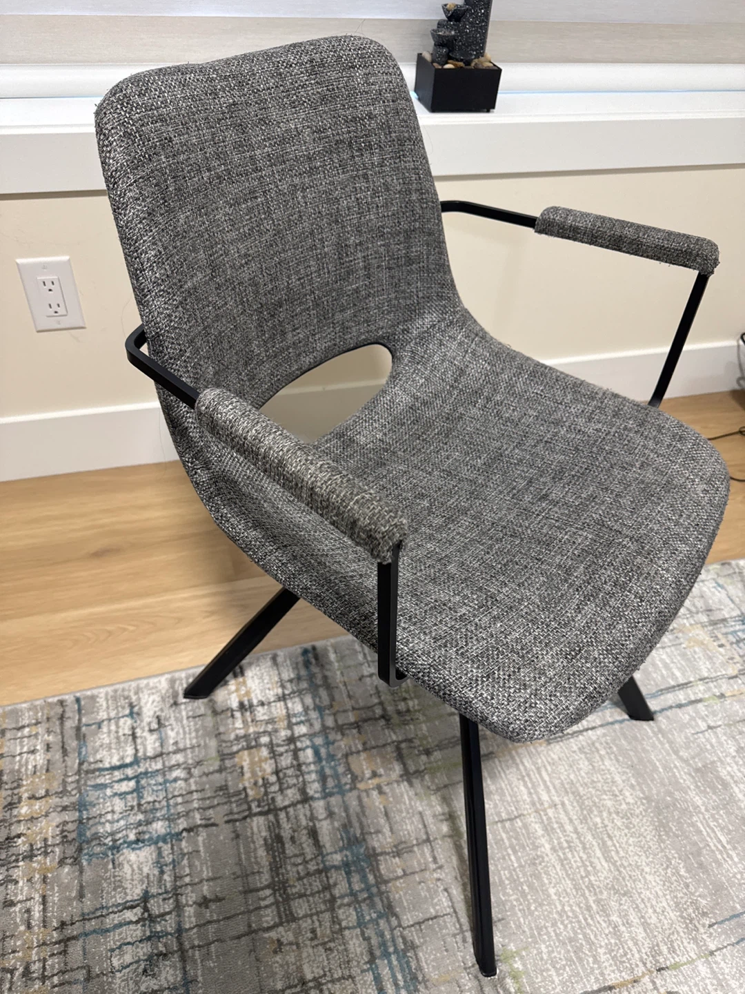 Grey Fabric Accent Chair - photo 3