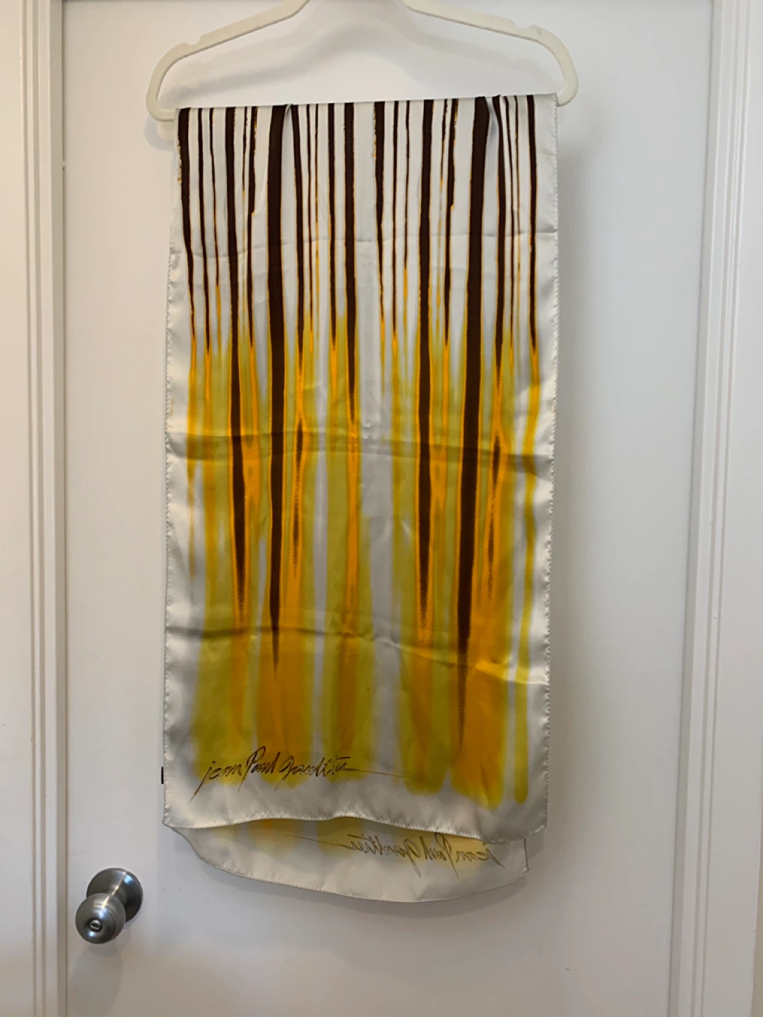Jean Paul Gaultier Silk Scarf - Yellow/Brown/White