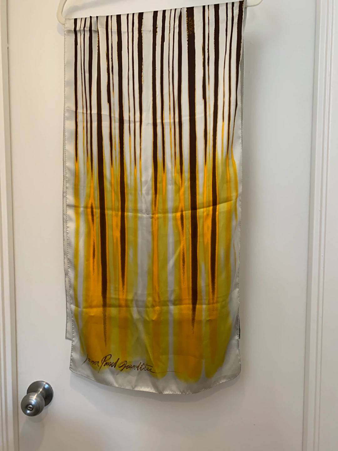 Jean Paul Gaultier Silk Scarf - Yellow/Brown/White - photo 3