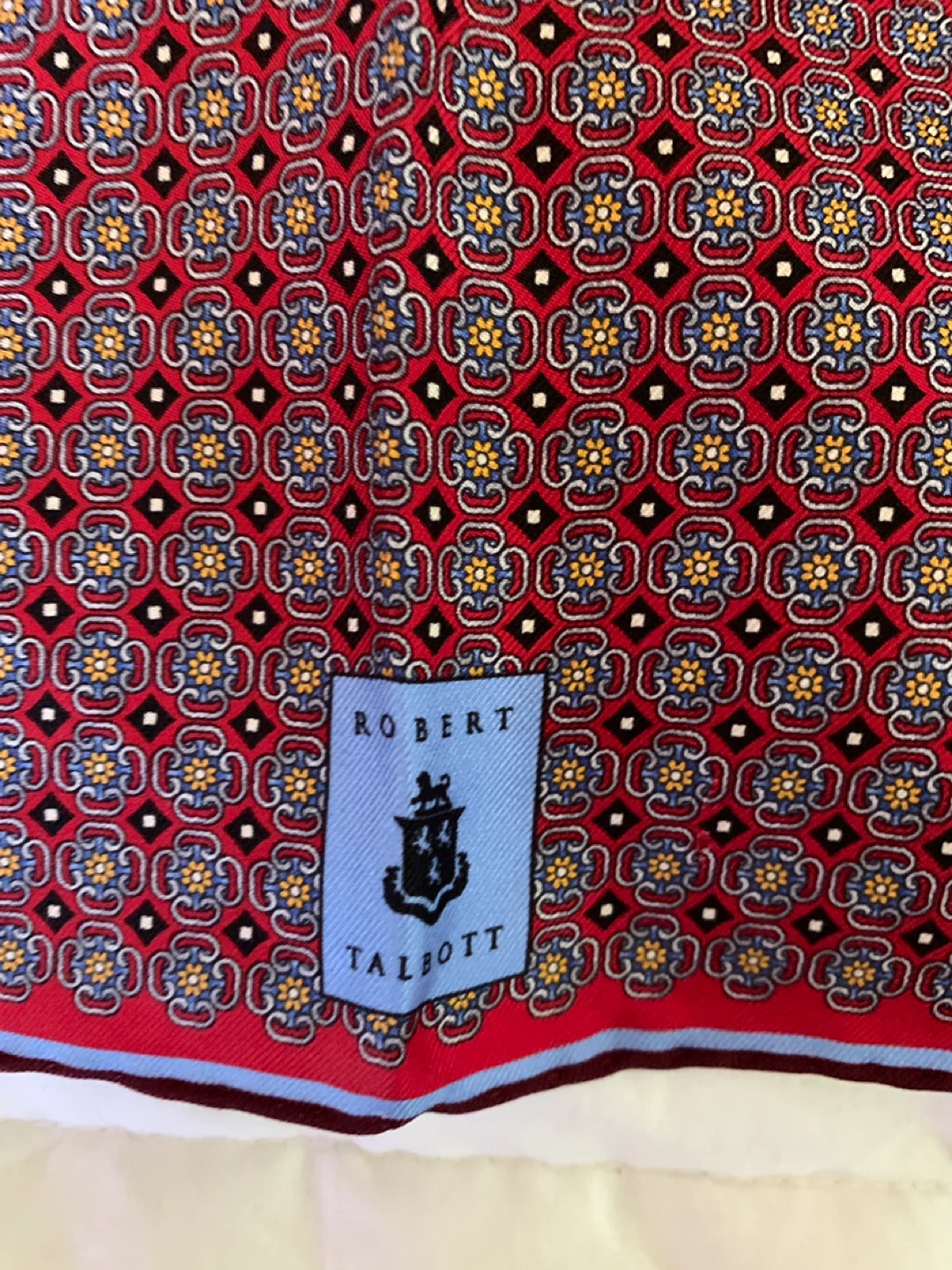 Robert Talbott Silk Pocket Square Red Pattern - photo 2
