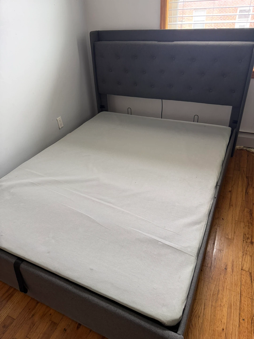 Queen Upholstered Storage Bed