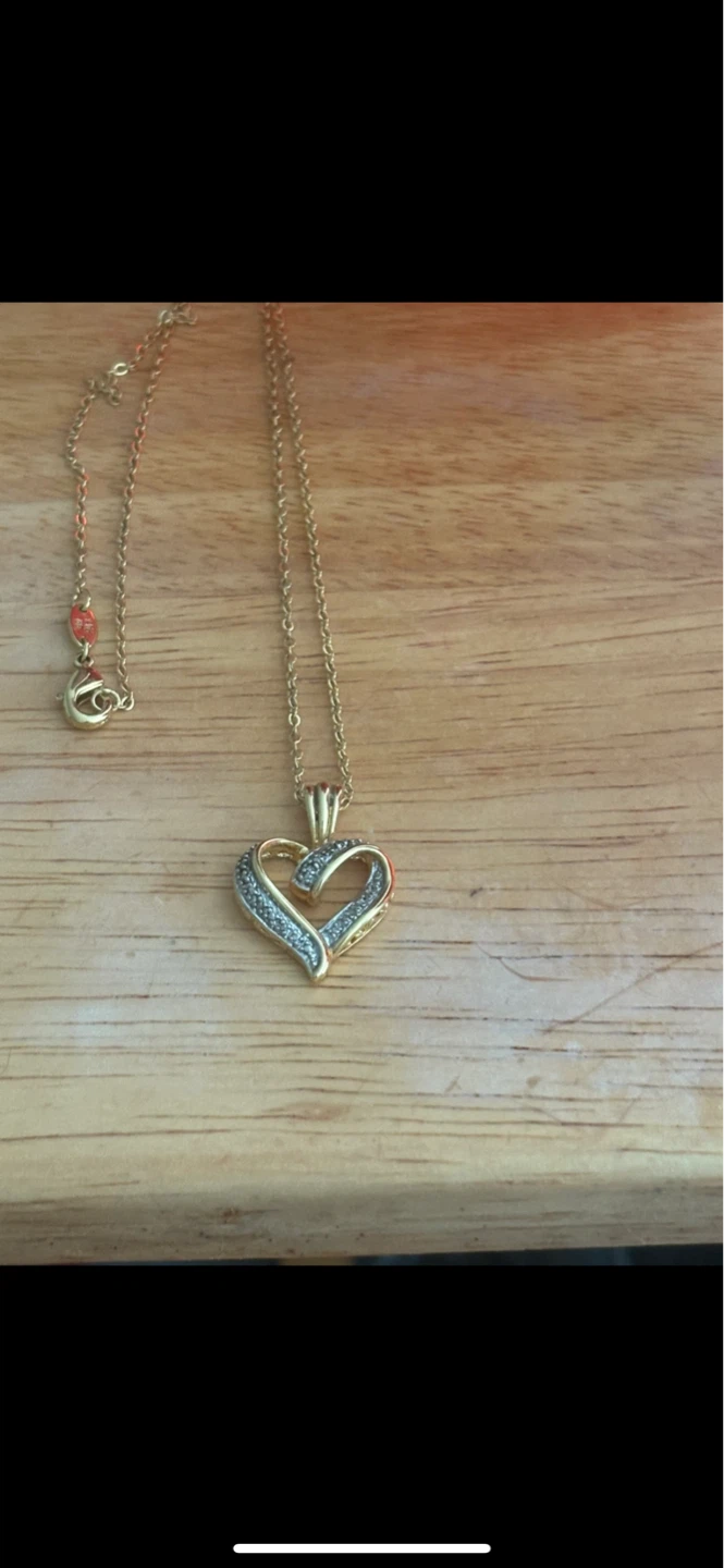 Heart Pendant Necklace 18 K  with Diamonds - photo 3
