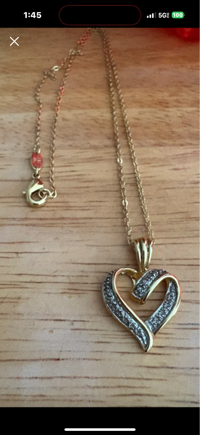 Heart Pendant Necklace 18 K  with Diamonds - photo 4