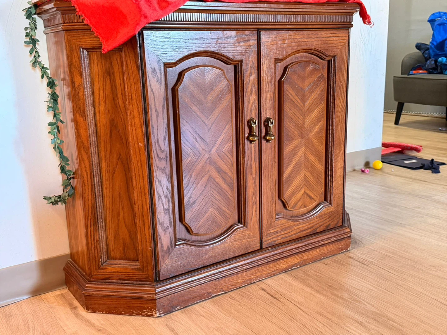 Wooden Cabinet with Double Doors