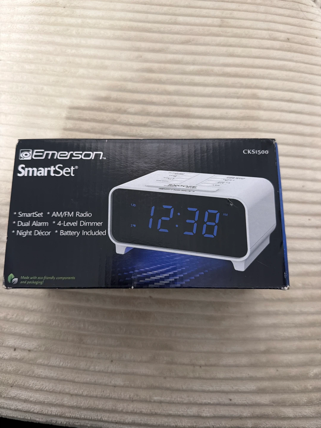 Emerson SmartSet CKS1500 AM/FM Radio Dual Alarm Clock
