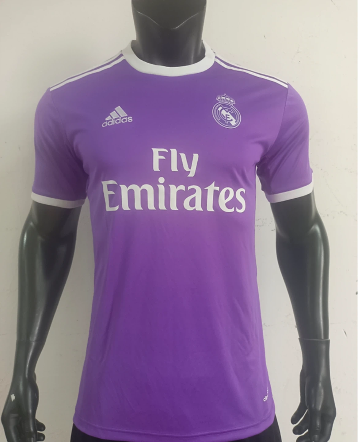 Real Madrid 2016-17 Away Jersey Fly Emirates Purple Adidas