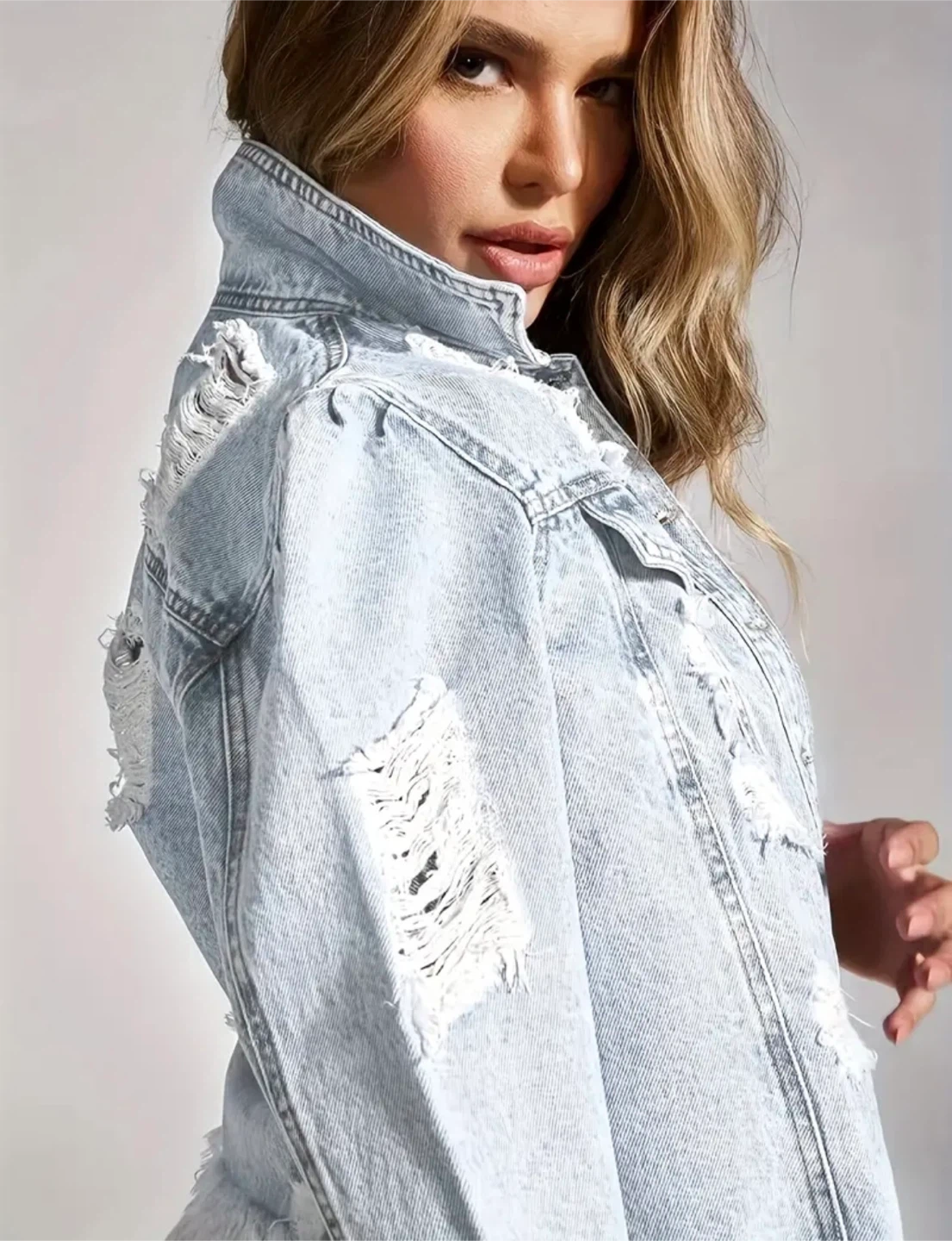 New Light Wash Denim Jacket - photo 5