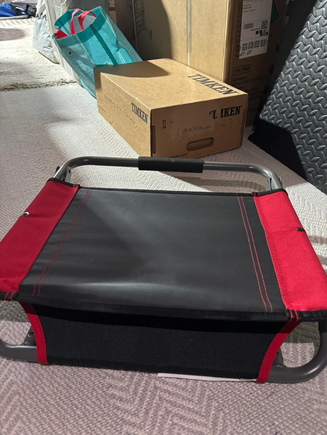 ULINE Black & Red Stadium Seat - photo 3