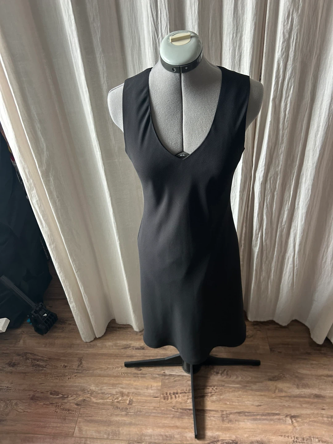 VINTAGE black polka dot dress size 2