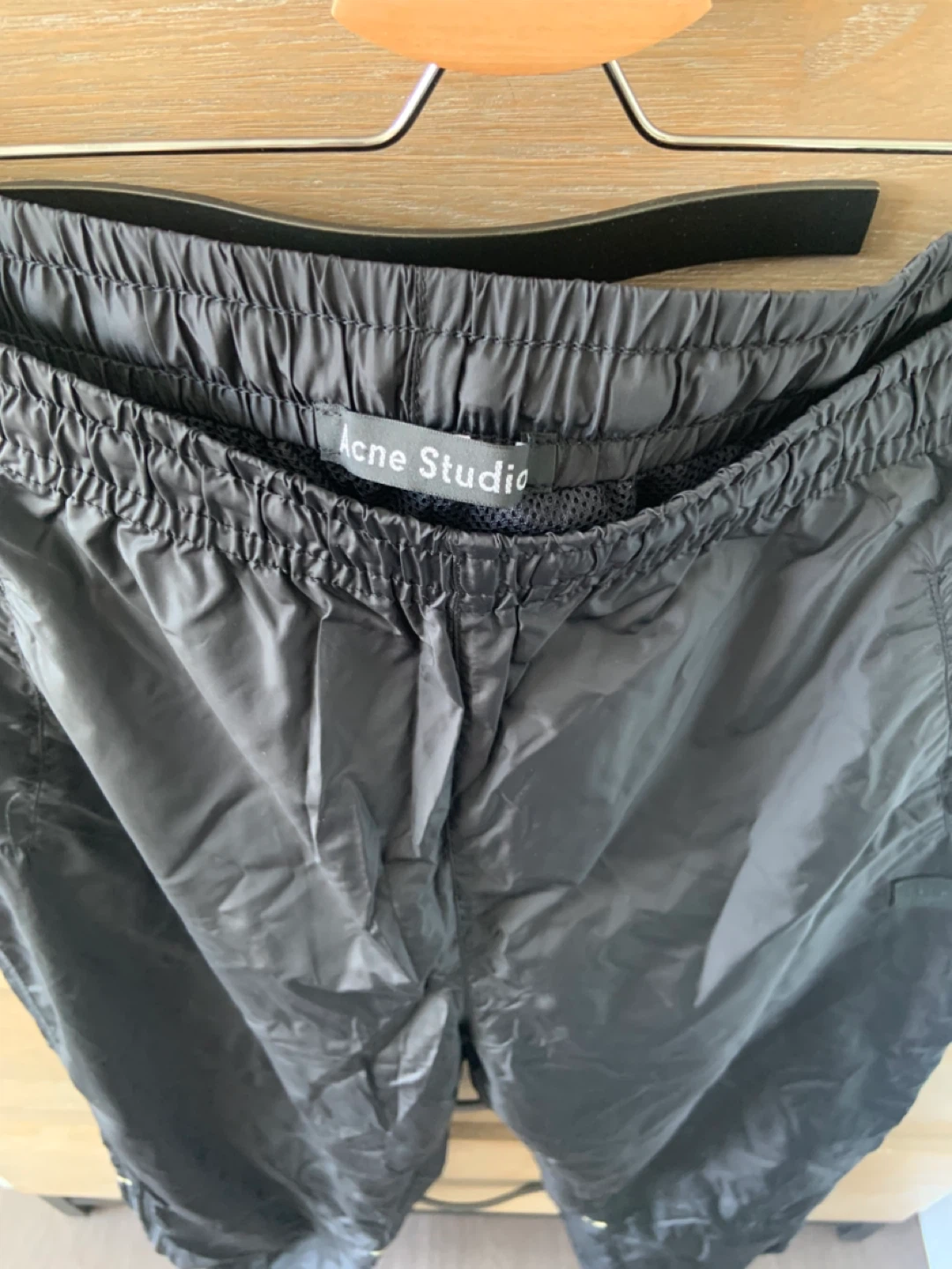 Acne Studios Black Nylon Track Pants - photo 3