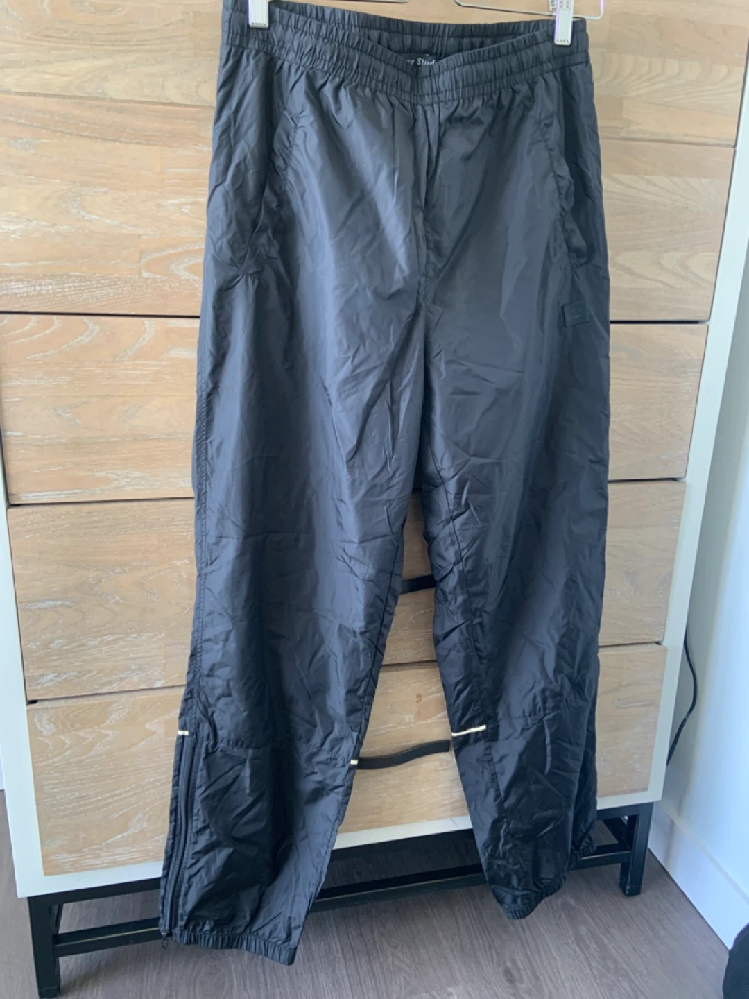 Acne Studios Black Nylon Track Pants - photo 4