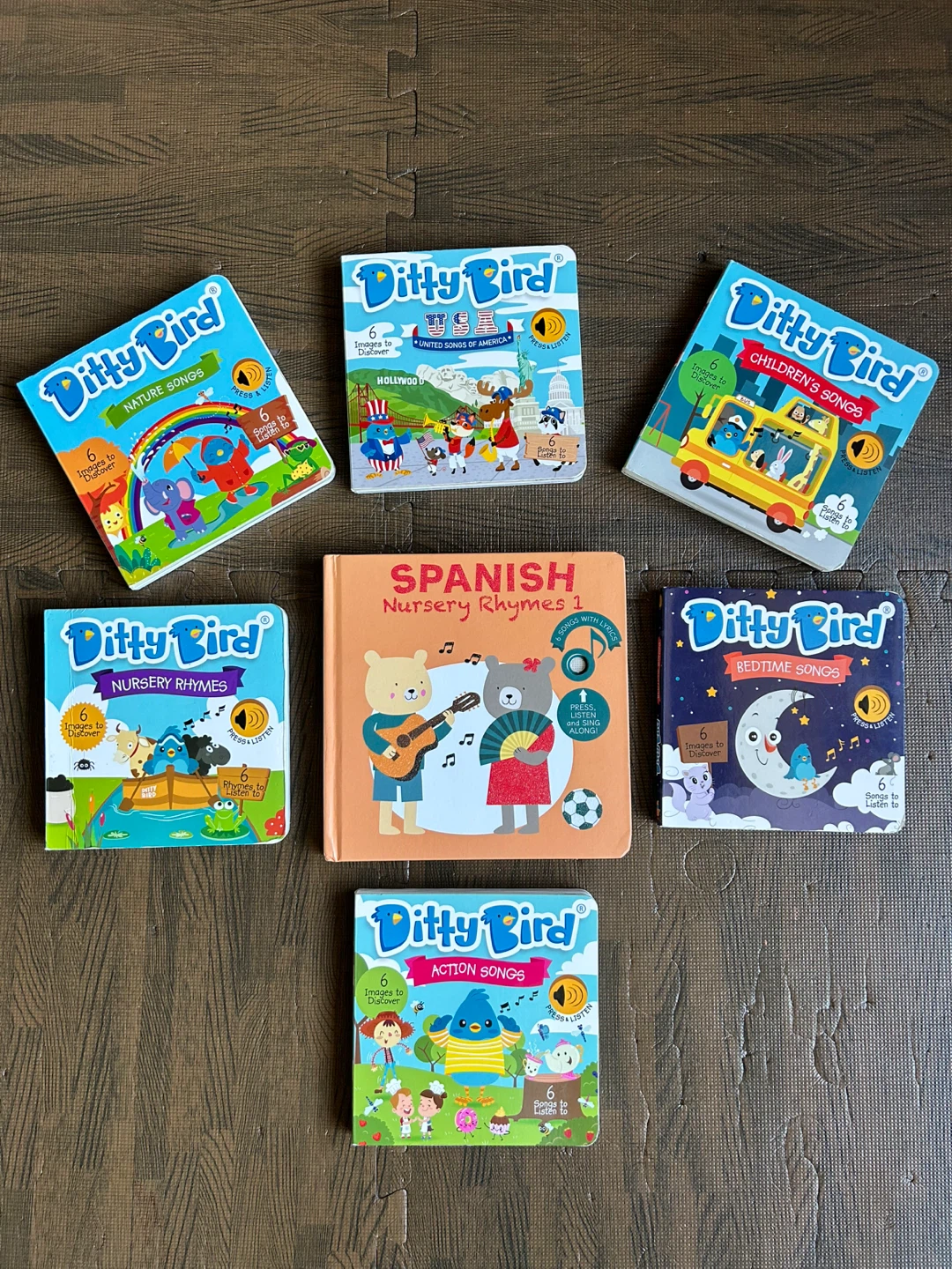 Ditty Bird Interactive Board Books - Set of 6