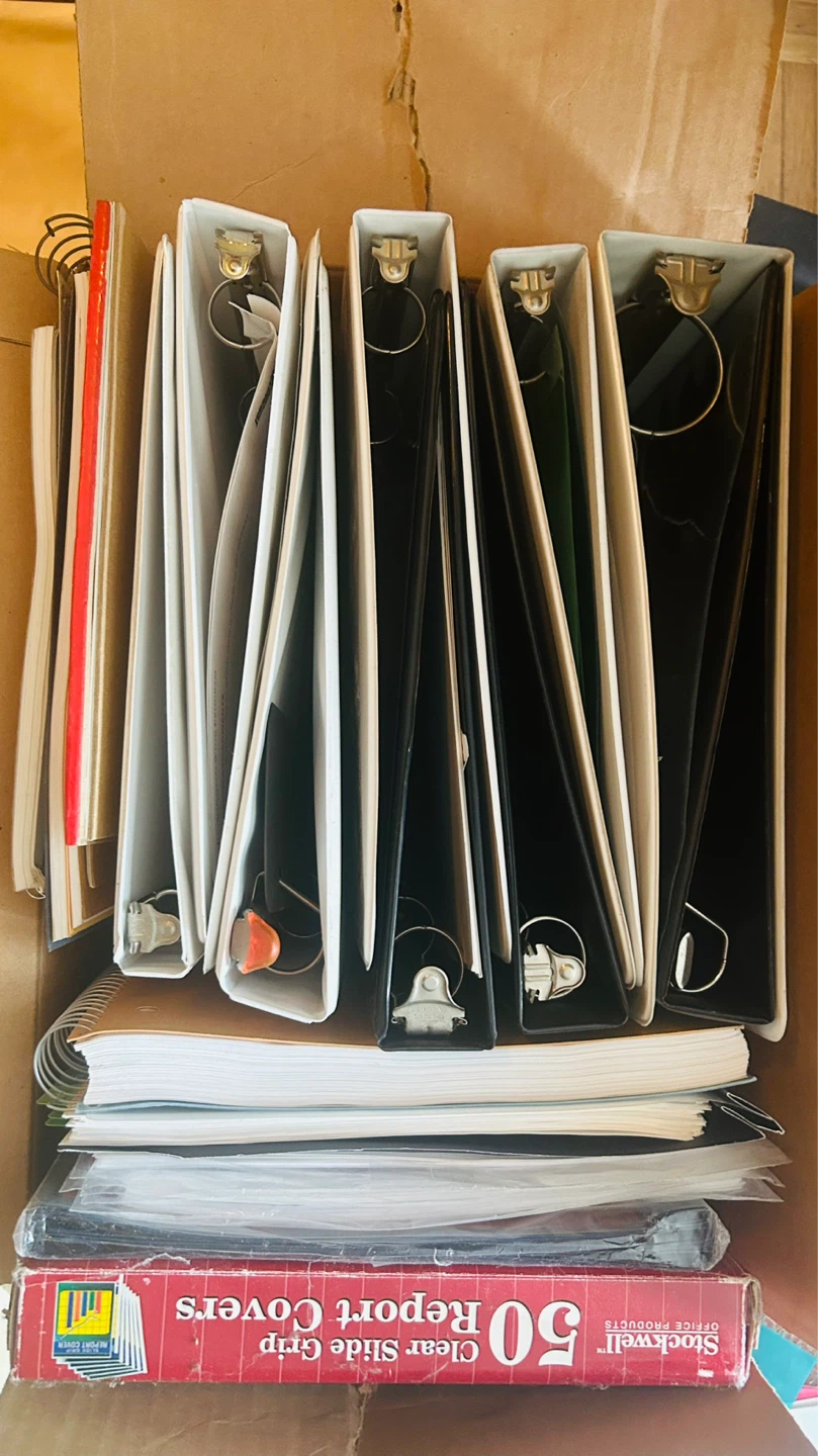 Teachers box of useful needs.