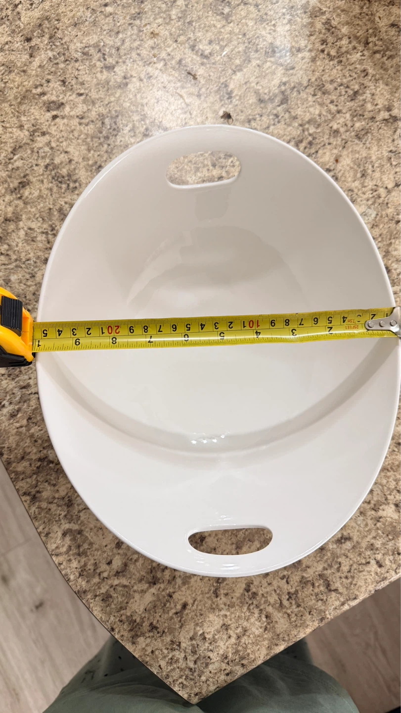 White Serving Bowl with Handles - photo 4