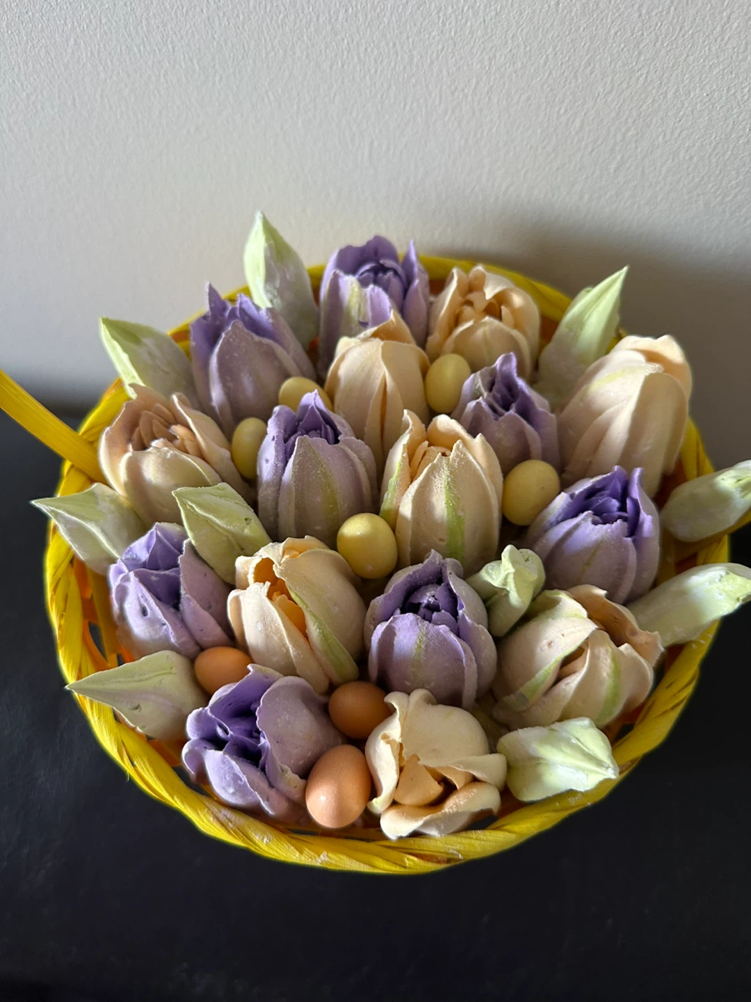 Easter Meringue Tulip Flower Basket - photo 3