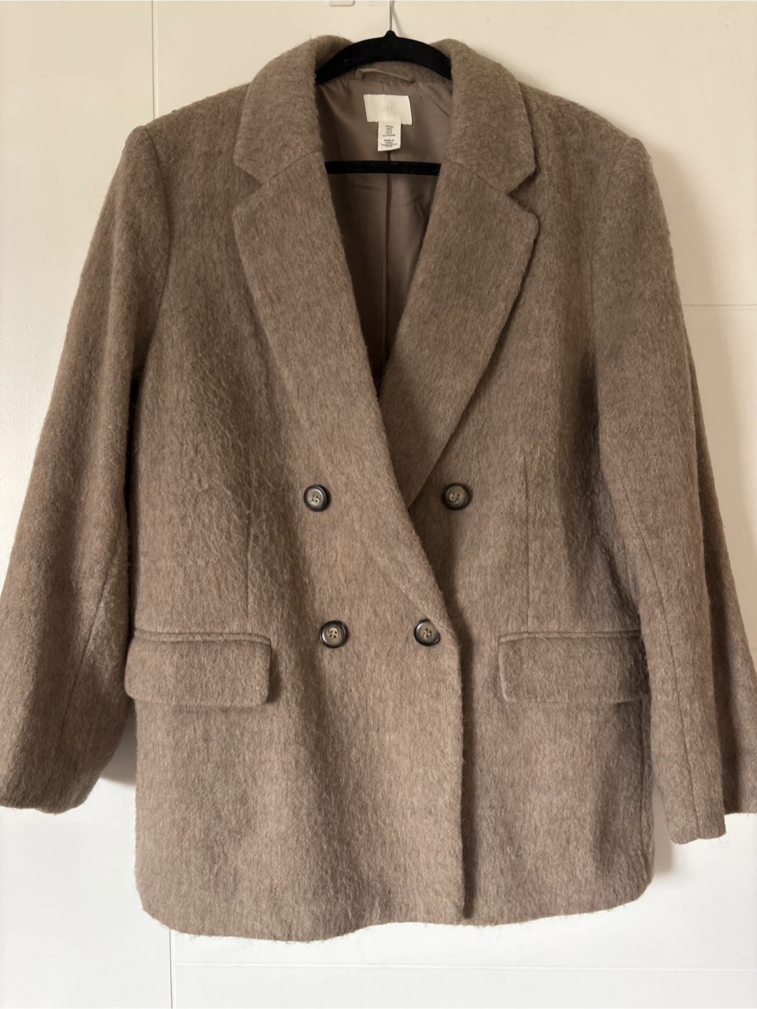 Wool-Blend Double-Breasted Blazer