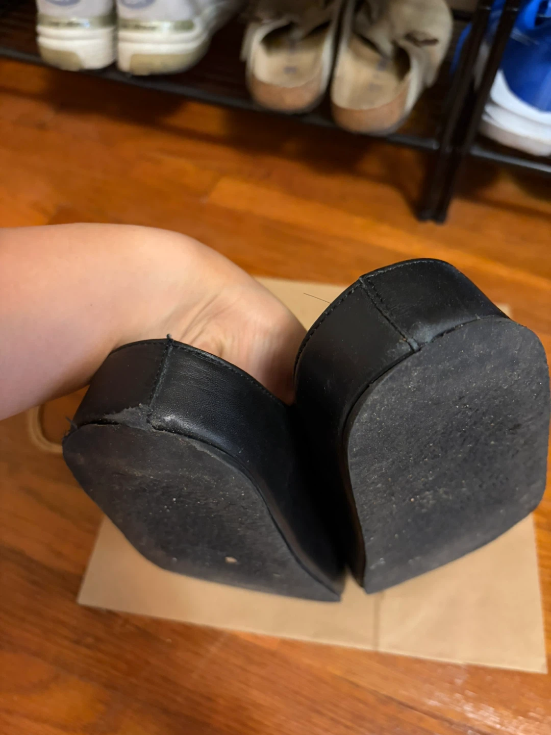 Studio Nicholson Black Leather Mules Size 8 - photo 5
