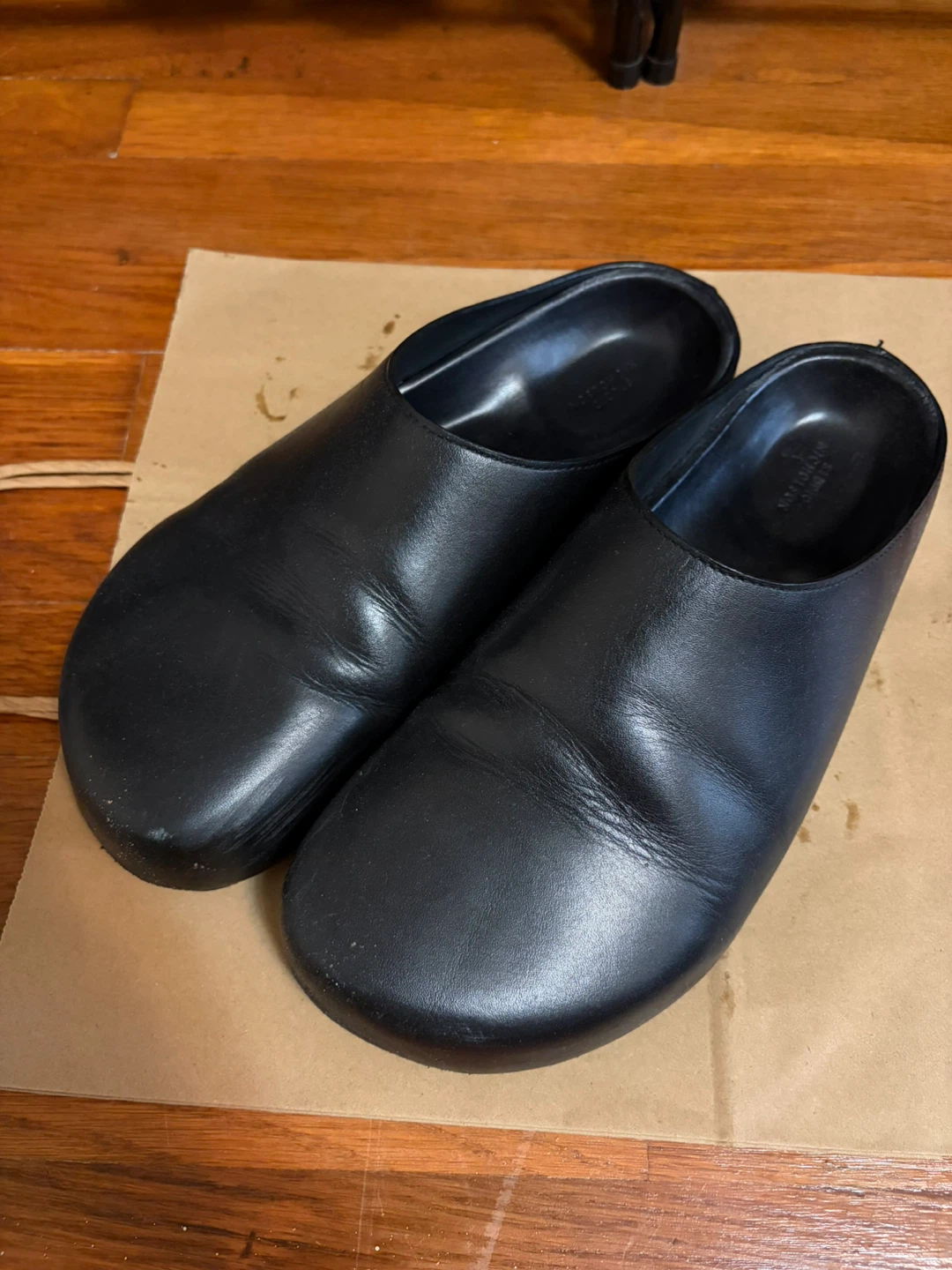 Studio Nicholson Black Leather Mules Size 8