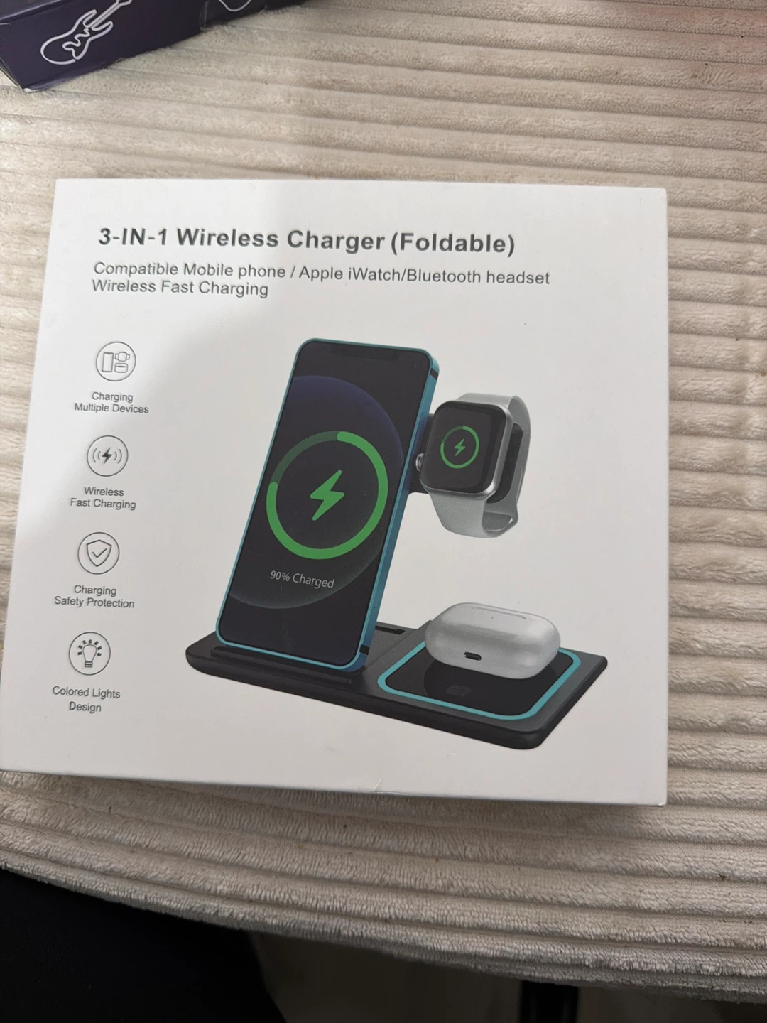 3-IN-1 Foldable Wireless Charger for Phone, Watch, and Headset