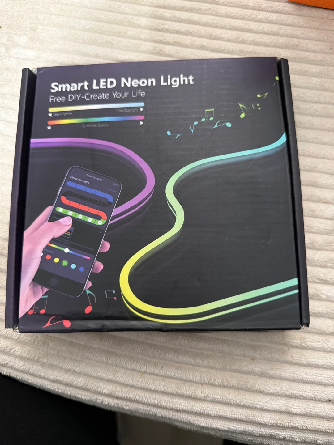 OIQ Smart LED Neon Rope Light - RGB, 10 FT
