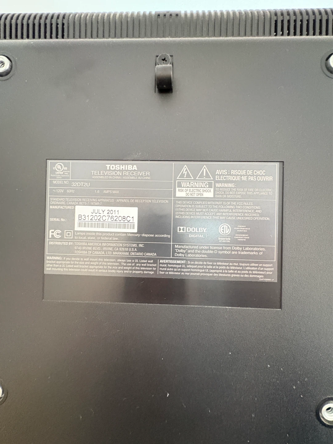 32 inch Toshiba LCD TV with Remote - photo 5