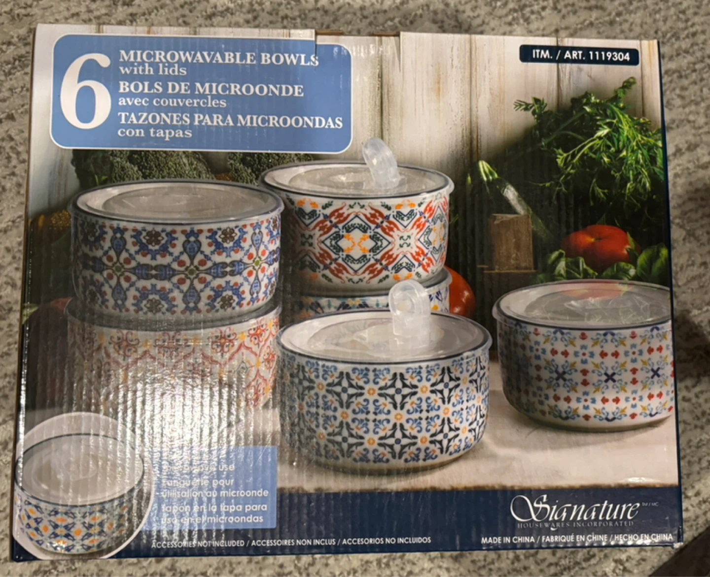 Signature 6 Microwavable Bowls with Lids