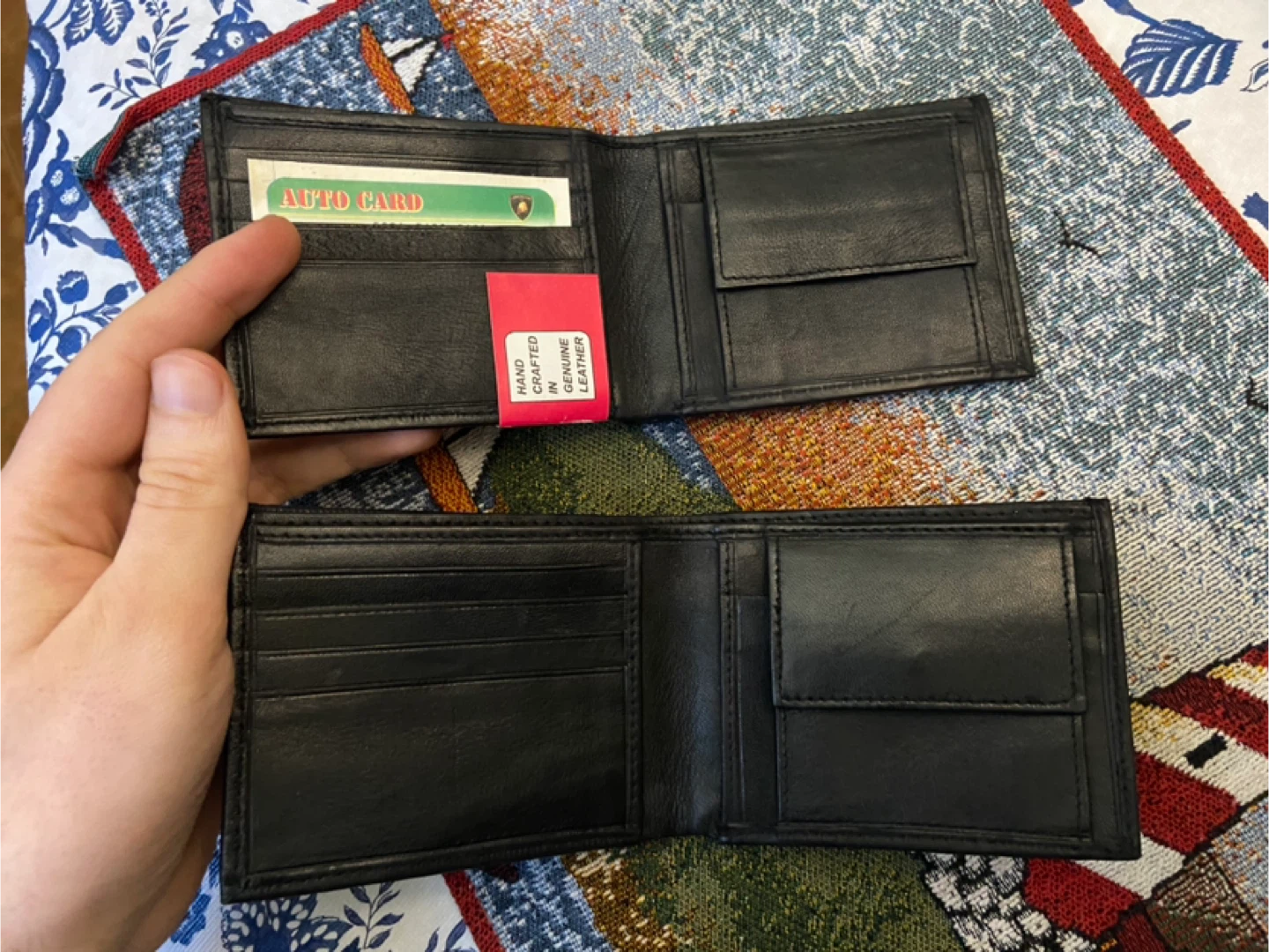 2 Black Genuine Leather Bifold Wallet ($10 each) - photo 2