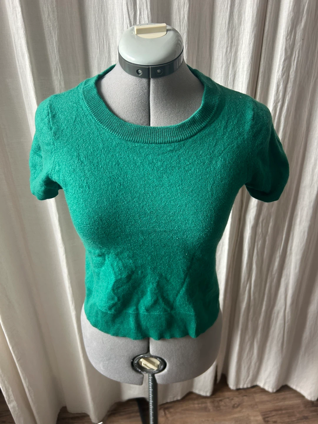 Green Merino Wool Sweater Top