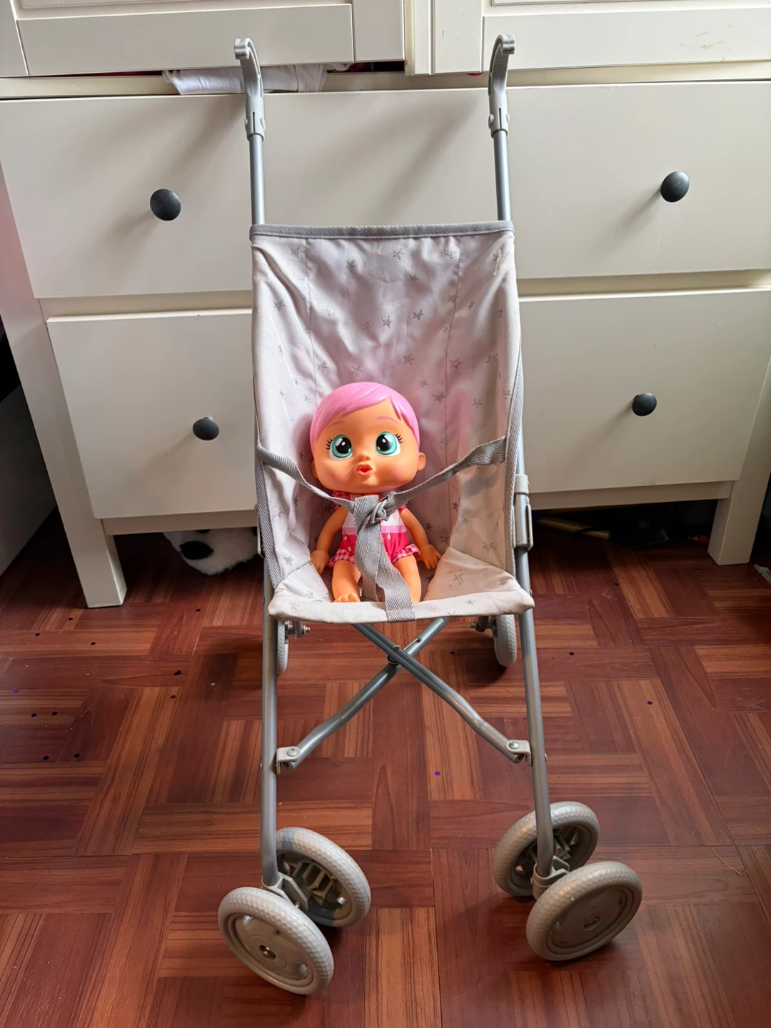 Pottery barn play stroller with baby doll