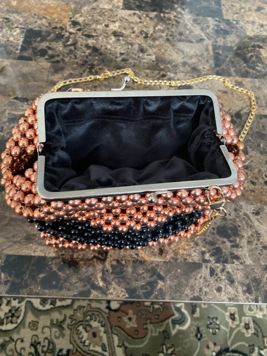 Beaded Clutch Purse with Chain Strap - photo 3