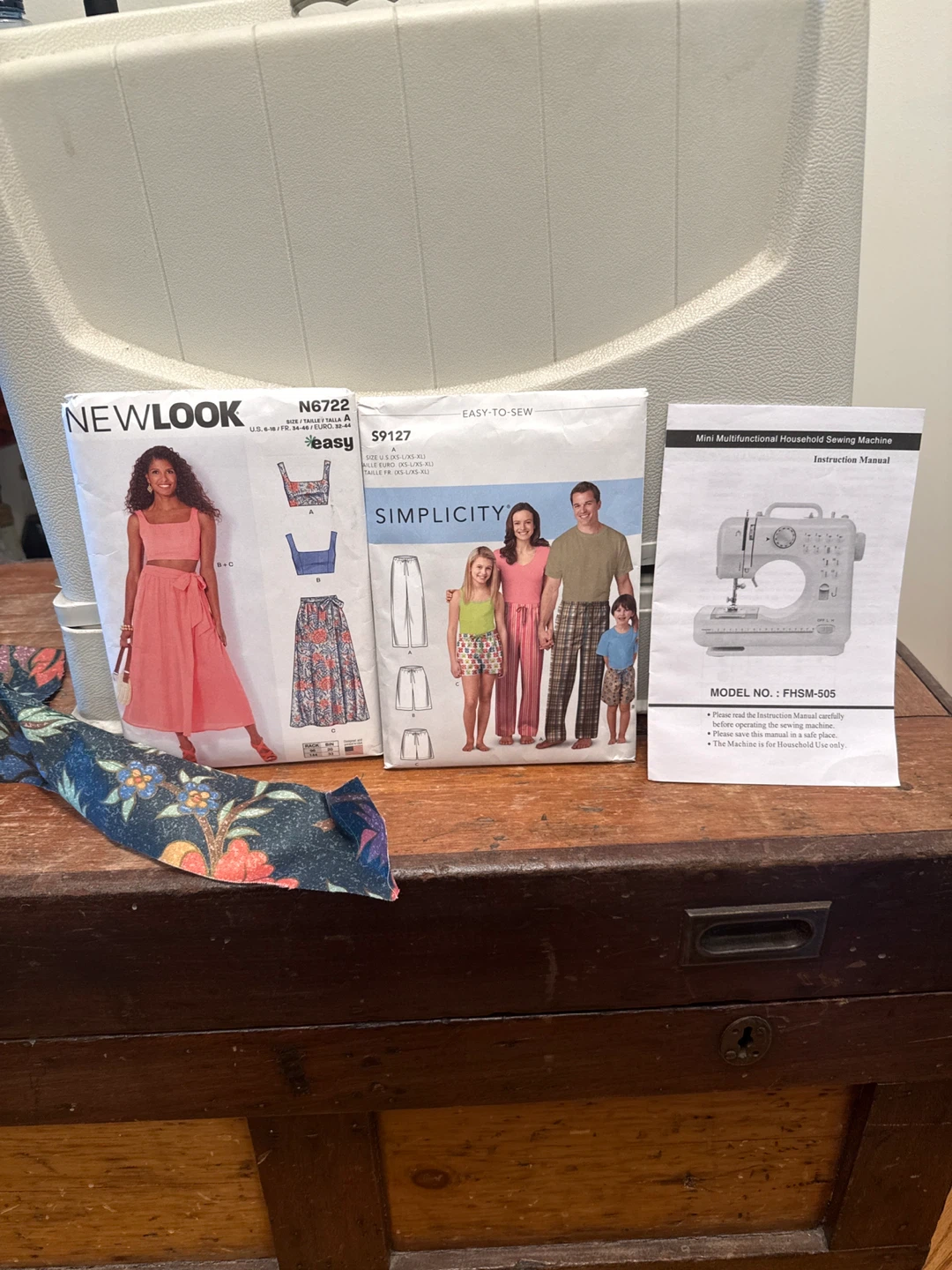 New Home Sewing Machine with Case and Patterns - photo 3