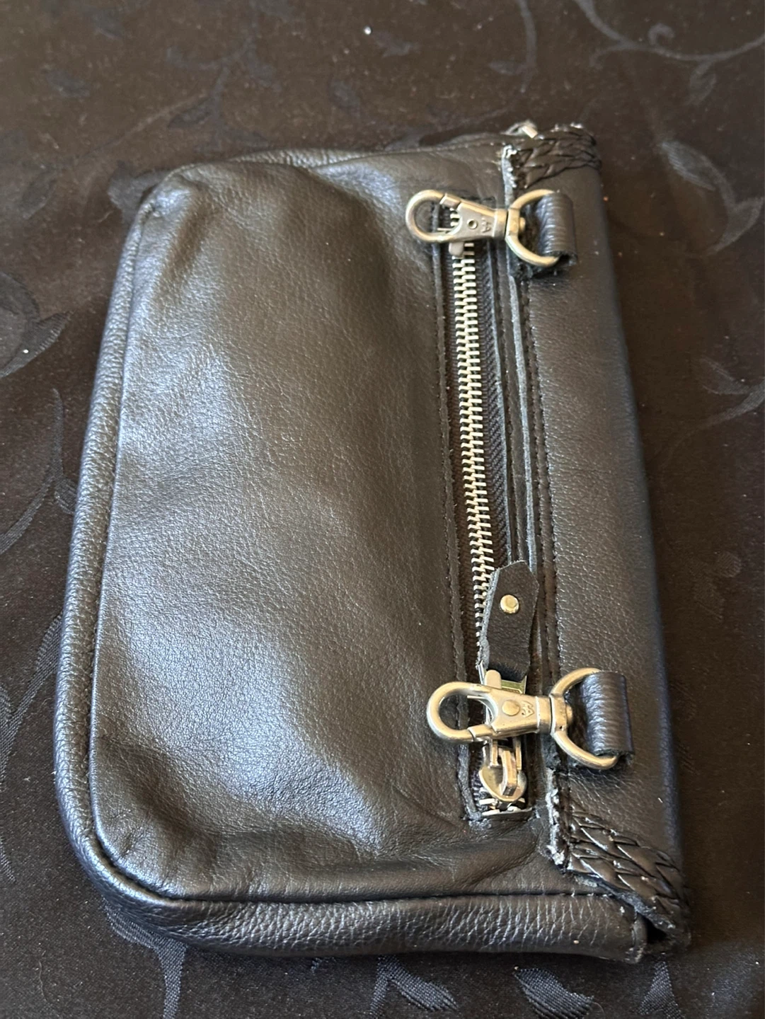 harley davidson handlebar leather skull bag - photo 3