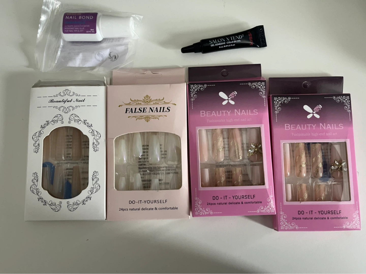 NEW Press on Nails and Nail Glue