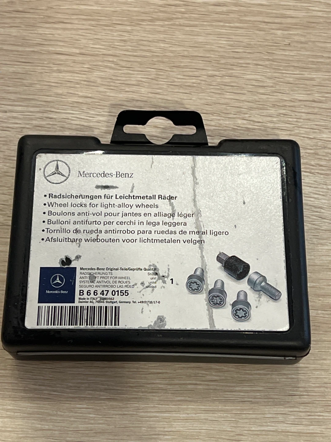 Mercedes-Benz Wheel Locks for Light-Alloy Wheels B 6 47 0155