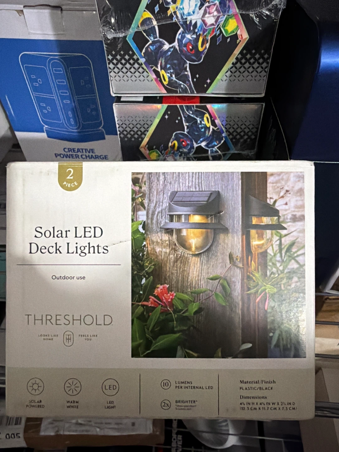 Threshold Solar LED Deck Lights - 2 Piece Set