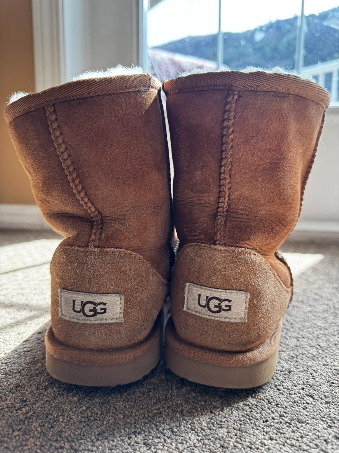 UGG Australia Classic Short Boots - Brown Suede Sheepskin Lined