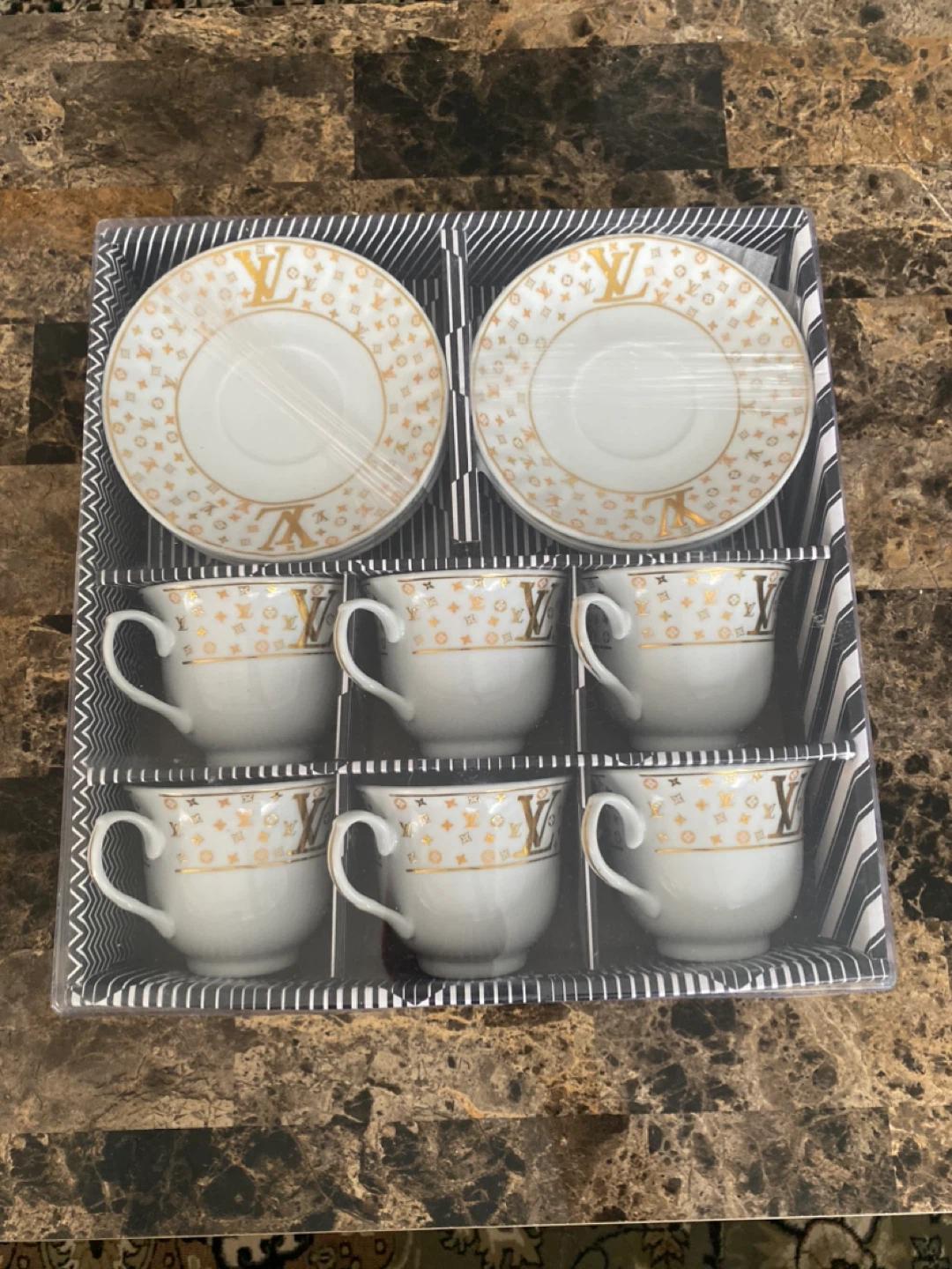 Louis Vuitton Replica Set of 6 Coffee Cups and Saucers - photo 2