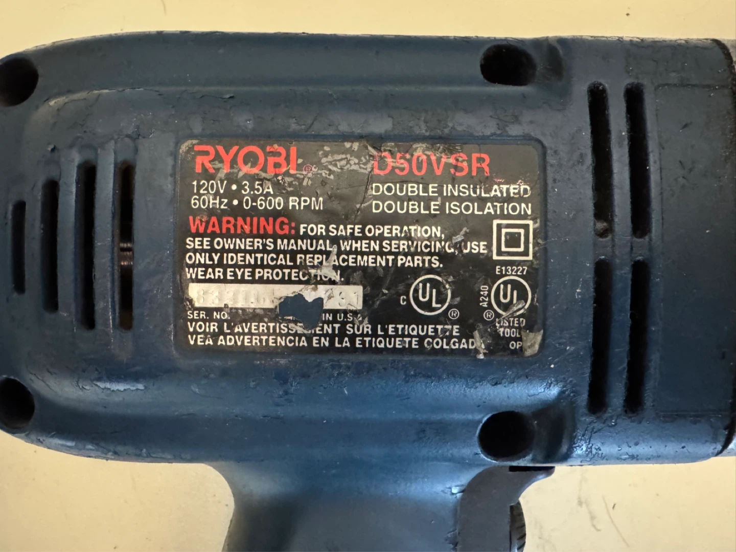 Ryobi D50VSR Corded Drill - photo 3