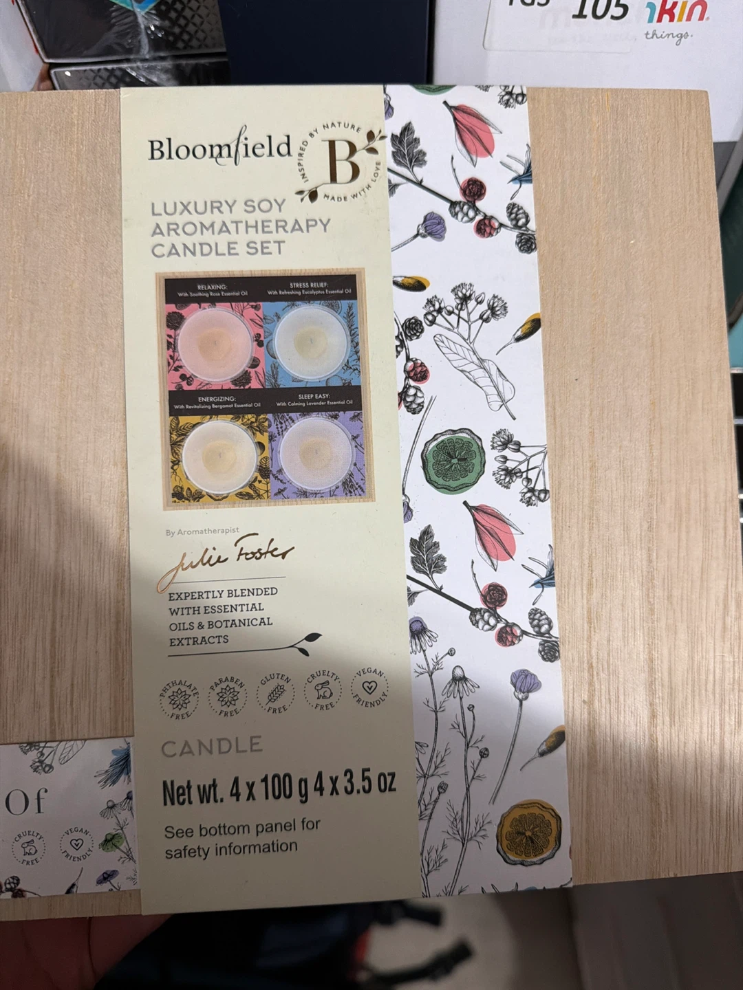 Bloomfield Luxury Soy Aromatherapy Candle Set - 4 Pack