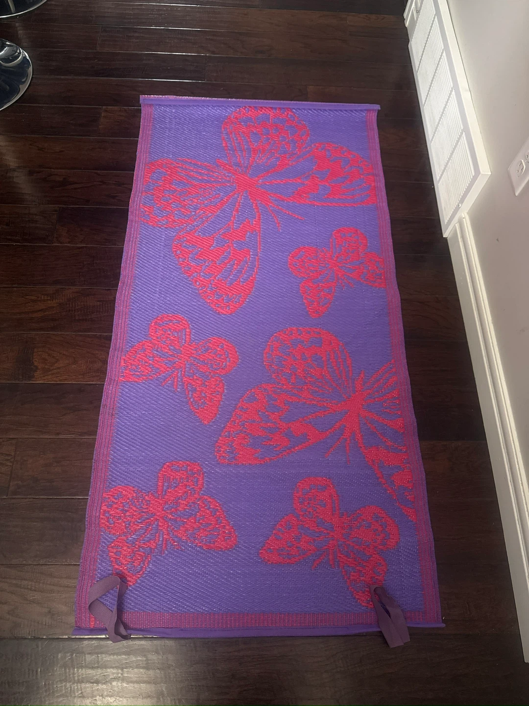 Purple and Pink Butterfly Yoga Mat
