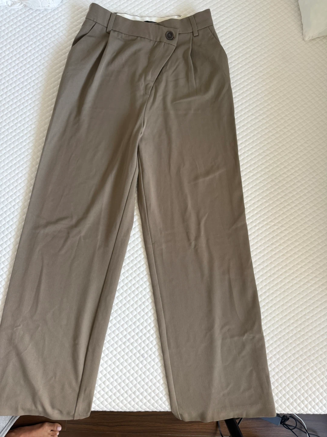 ZARA Wide Leg Trousers - Taupe - photo 3