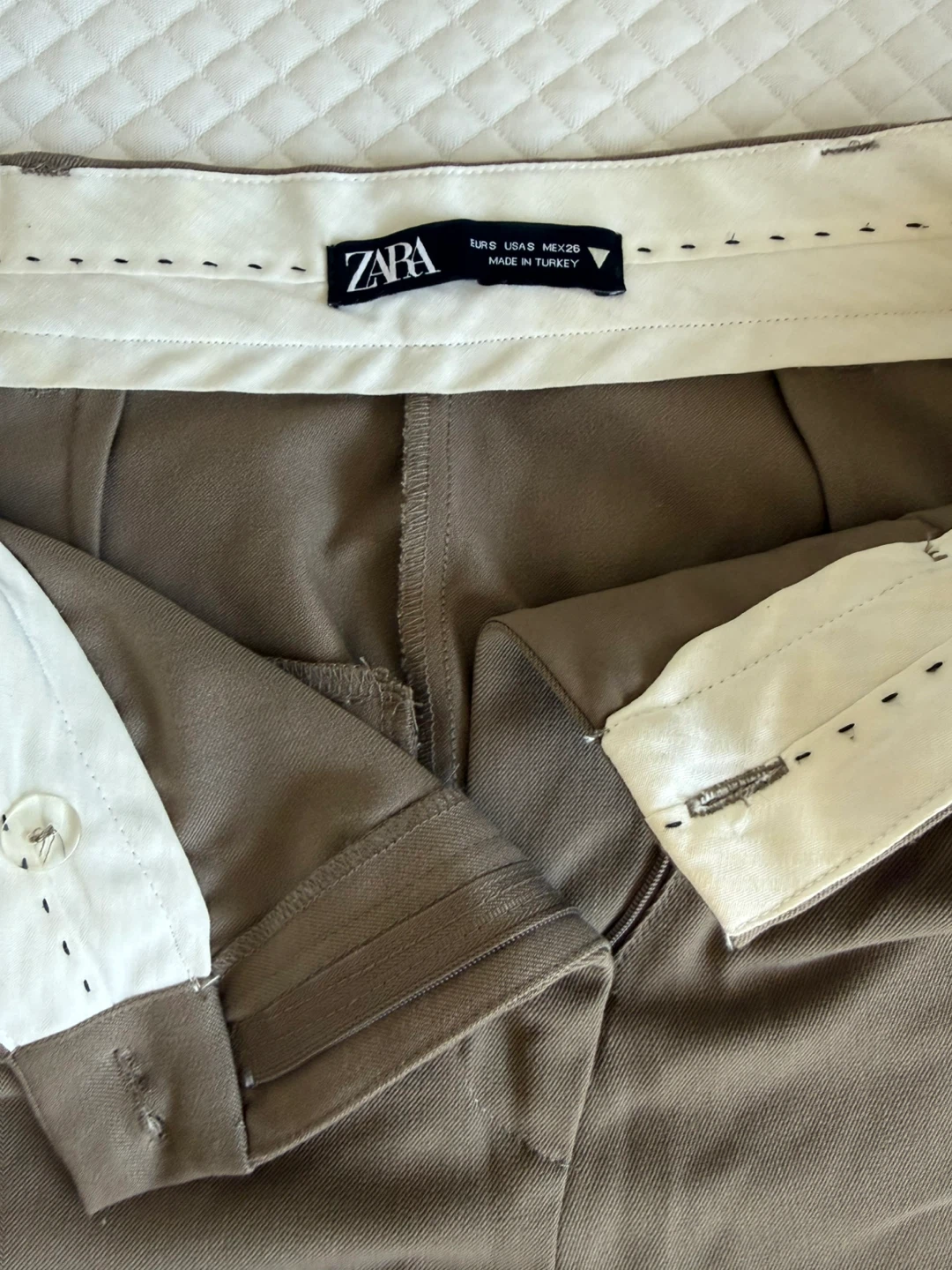 ZARA Wide Leg Trousers - Taupe - photo 2