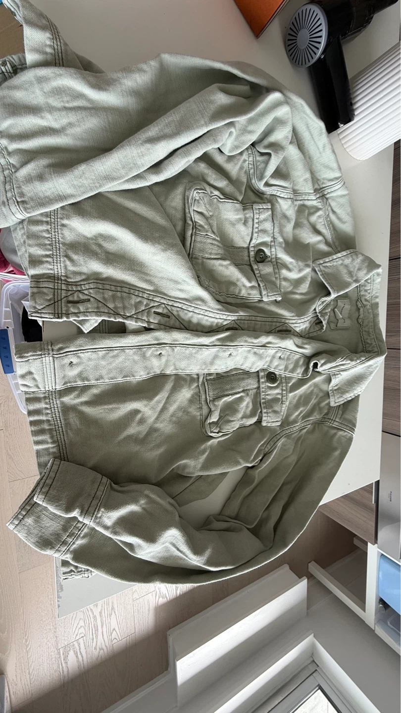 American Eagle Light Green Jacket ‼️msg pickup time - photo 3