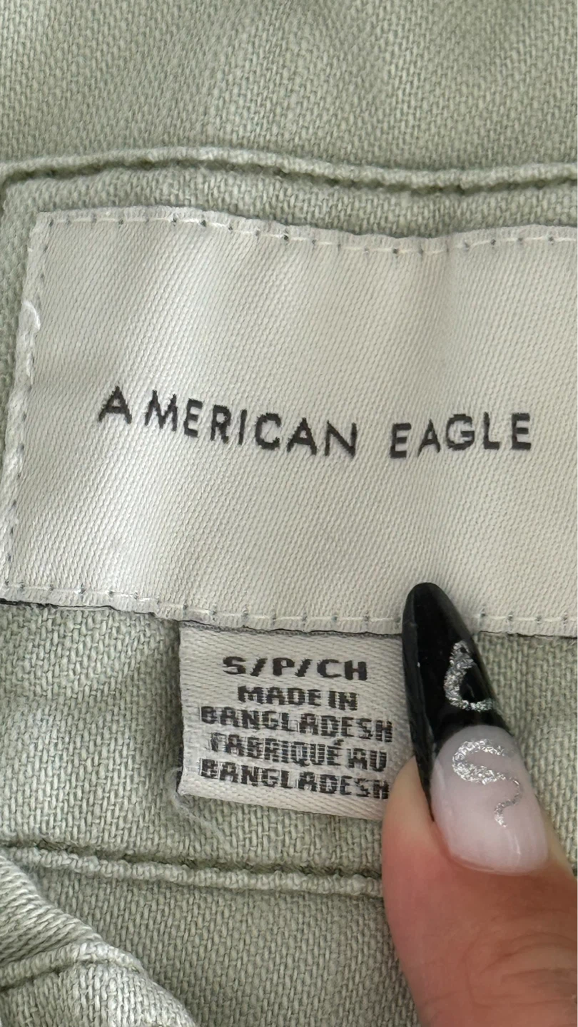 American Eagle Light Green Jacket ‼️msg pickup time