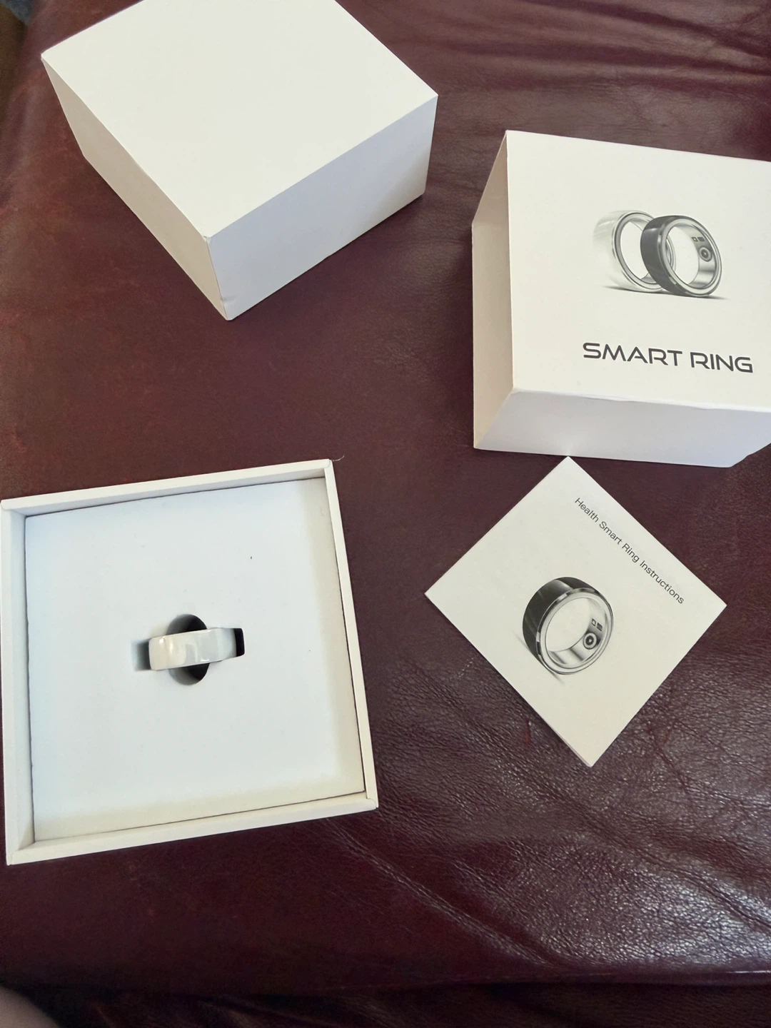 New Smart Ring with Charger and Instructions size 5