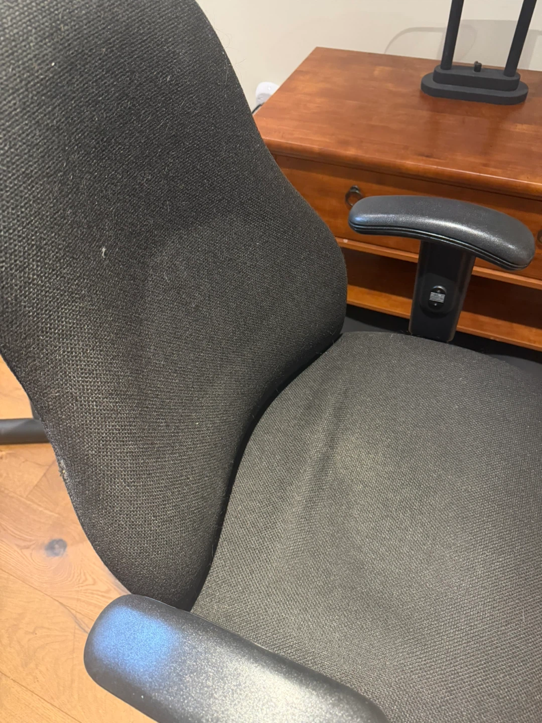 Black Fabric Office Chair - photo 2