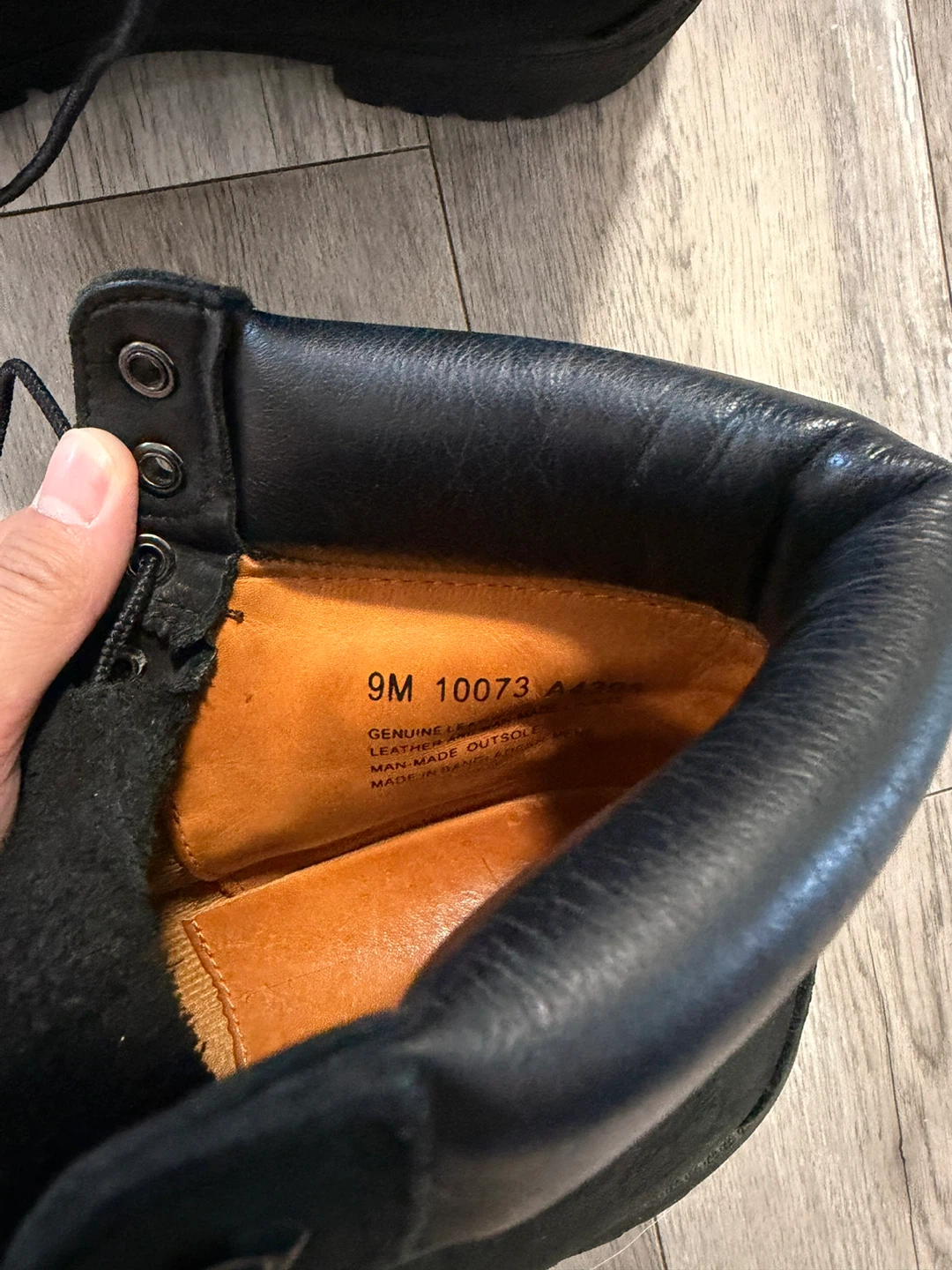 Timberland Black Leather Boots size 9 mens - photo 4