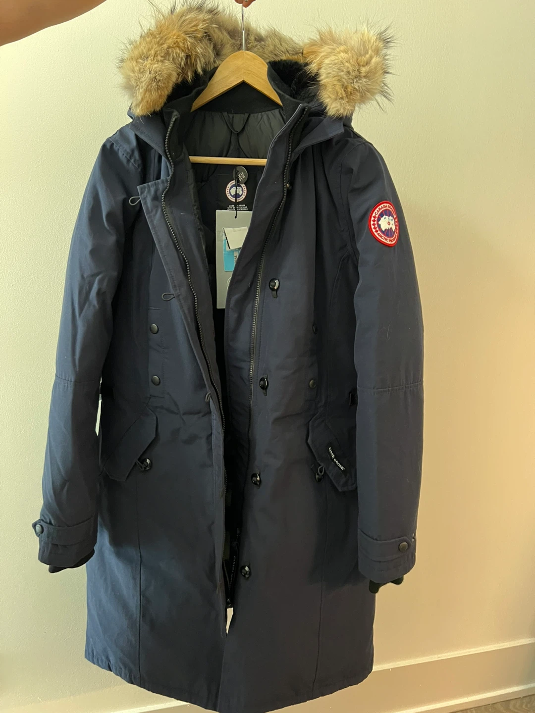 Canada Goose Navy Parka with Fur Hood