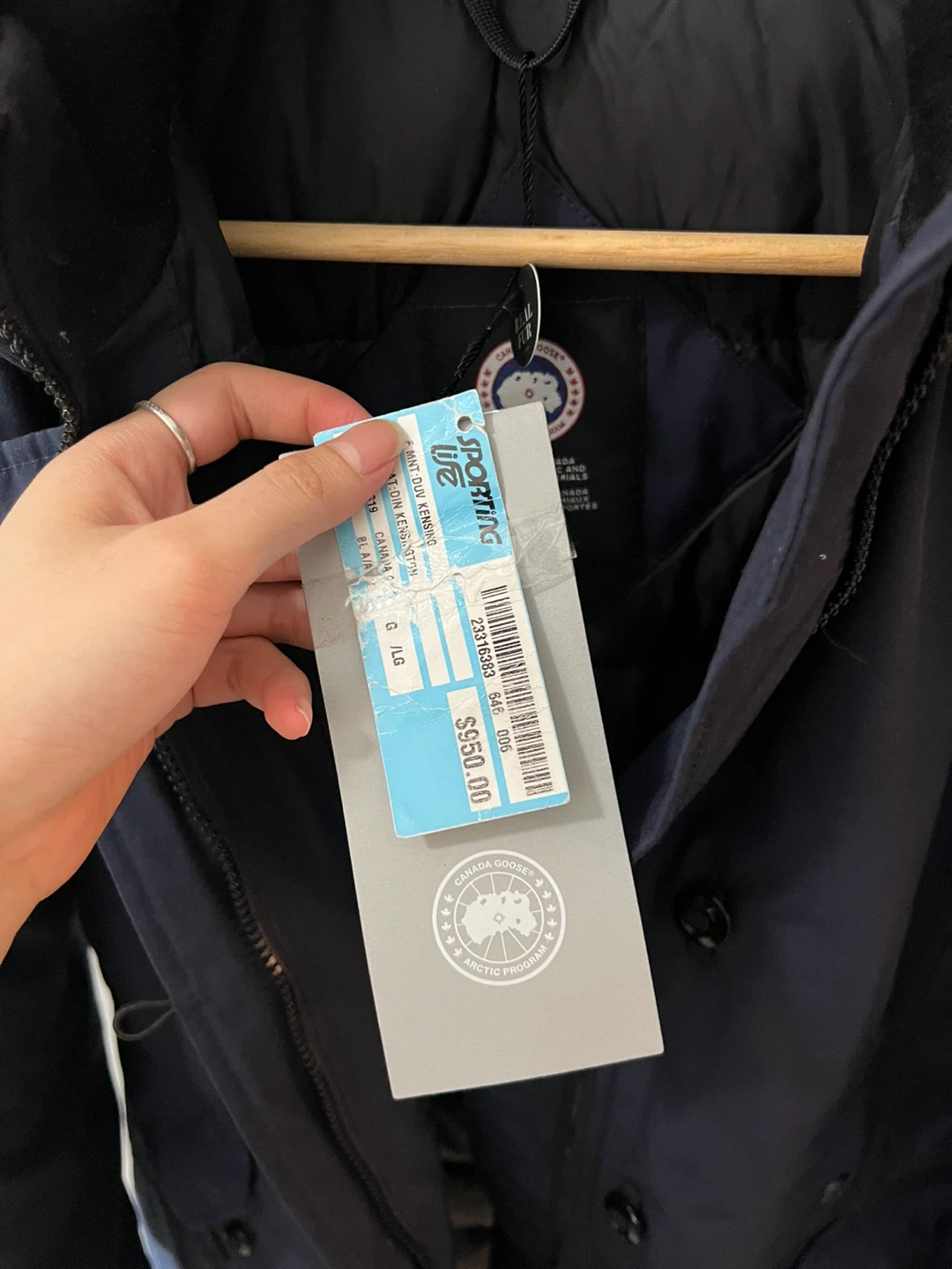 Canada Goose Navy Parka with Fur Hood - photo 3